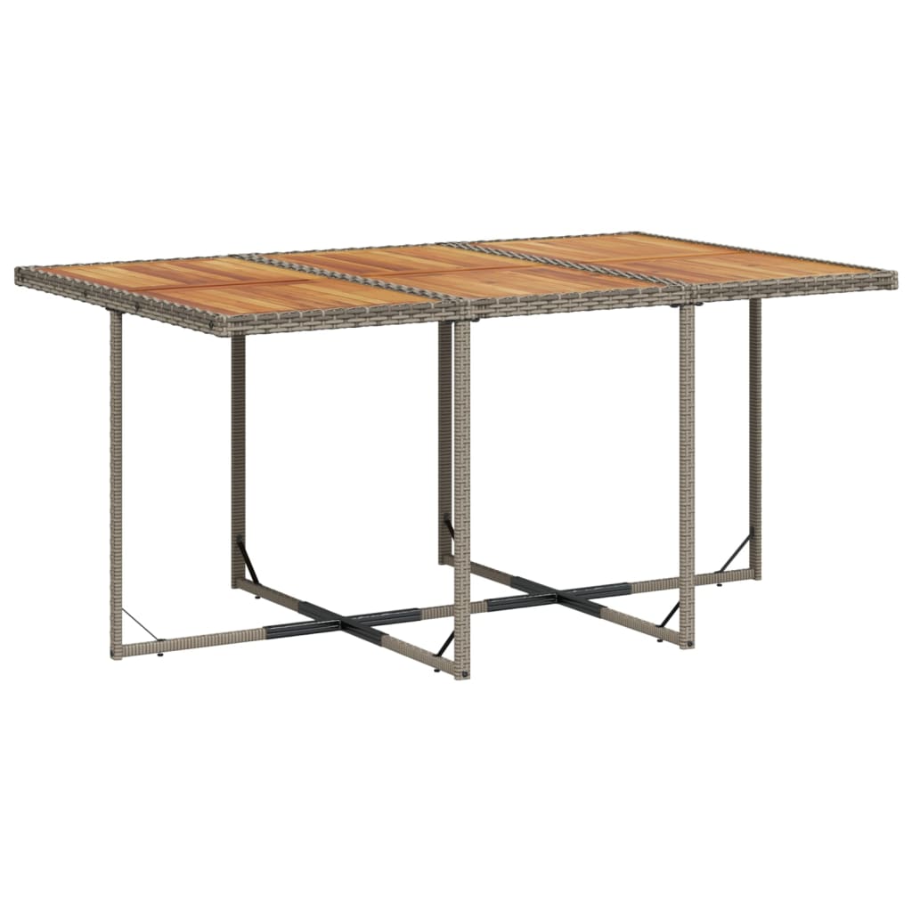 11-delige tuinset met kussens, grijs polyrotan