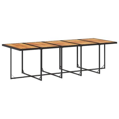 11-delige Tuinset met kussens poly rattan zwart