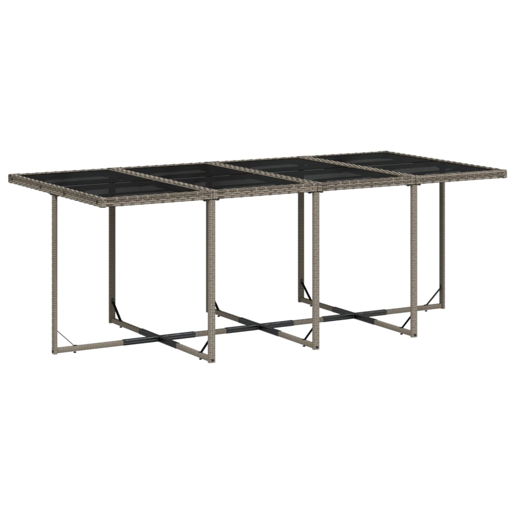 13-delige tuinset met kussens, grijs polyrotan