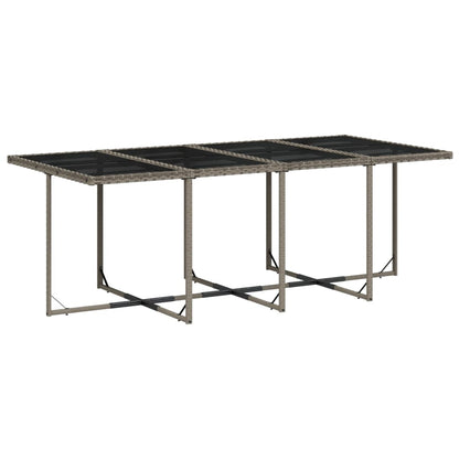 13-delige tuinset met kussens, grijs polyrotan