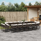 Tuinset 17-delig poly rattan bruin