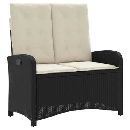 4-Delige Tuinset Met Kussens Poly Rattan Zwart
