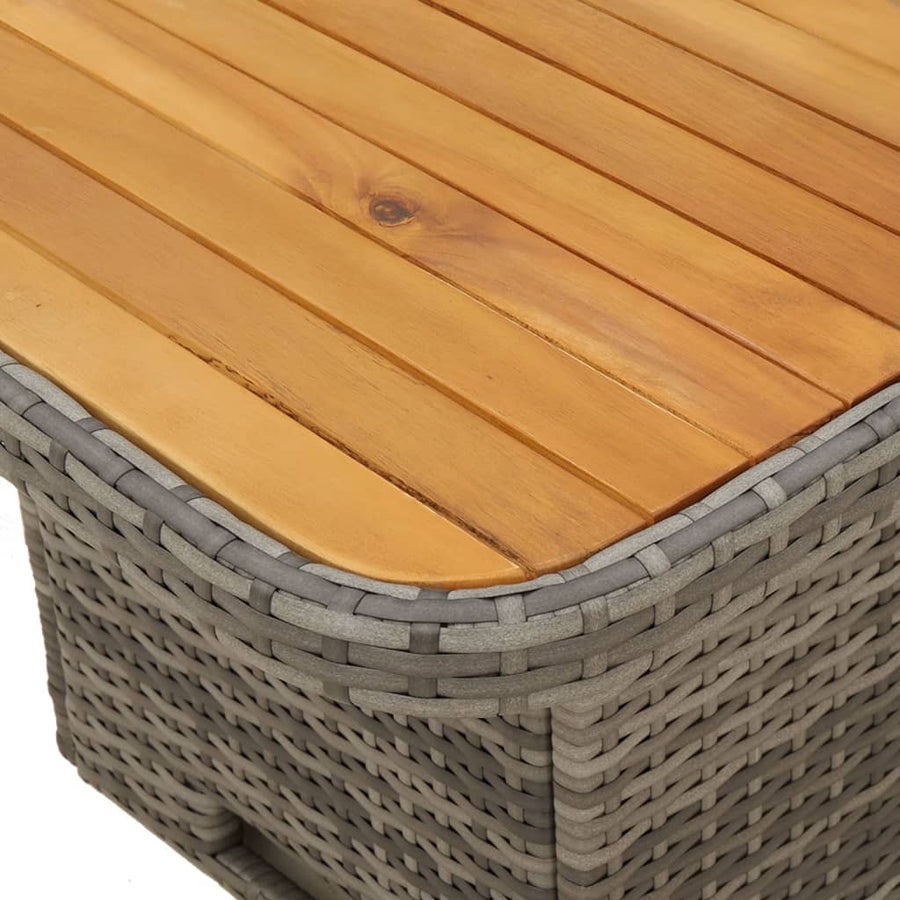 4-Delige Tuinset Met Kussens Poly Rattan Grijs