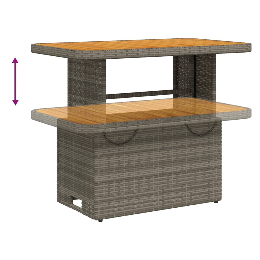 4-Delige Tuinset Met Kussens Poly Rattan Grijs