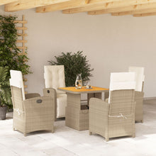 5-Delige Tuinset Met Kussens Poly Rattan Beige