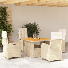 5-Delige Tuinset Met Kussens Poly Rattan Beige