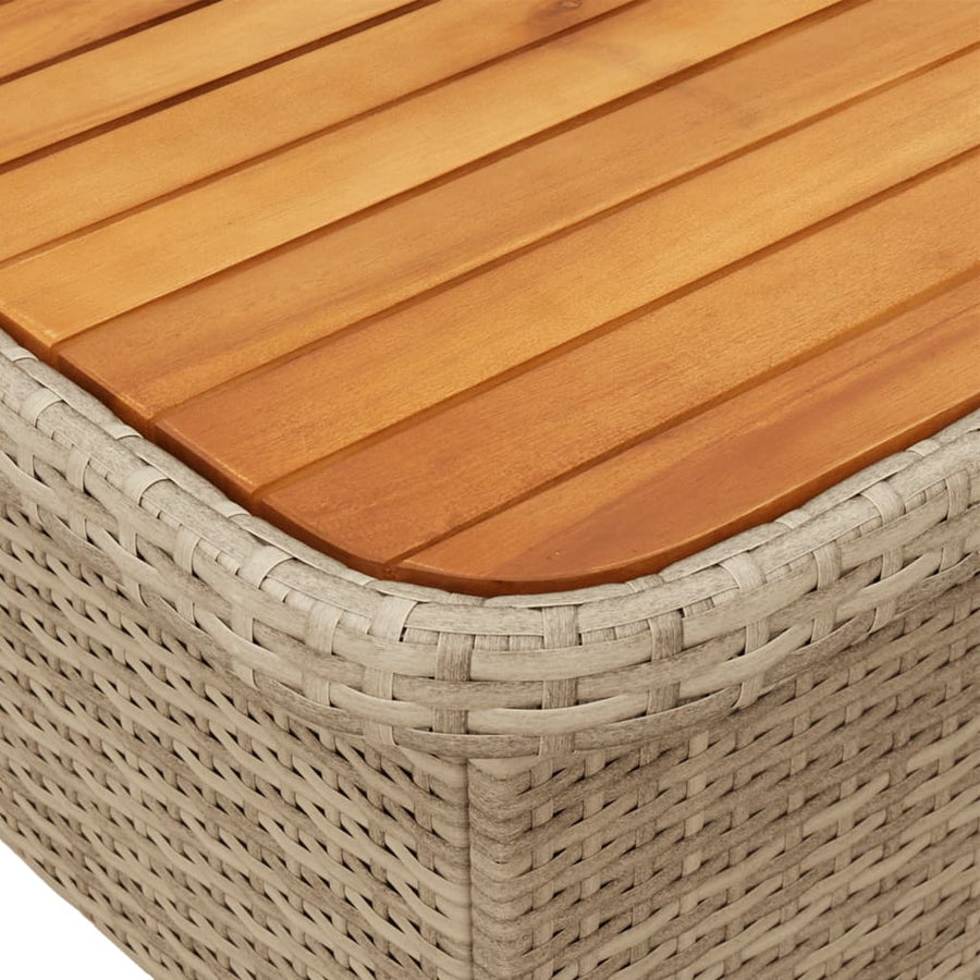 2-Delige Tuinset Met Kussens Poly Rattan Beige