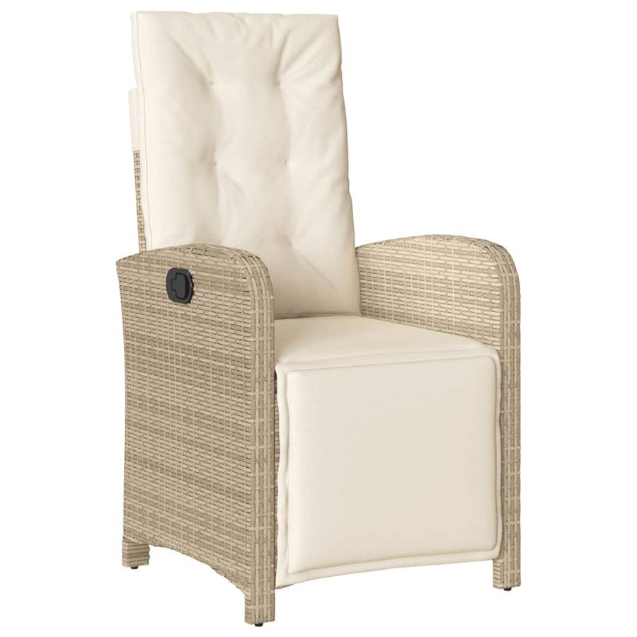 4-Delige Tuinset Met Kussens Poly Rattan Beige
