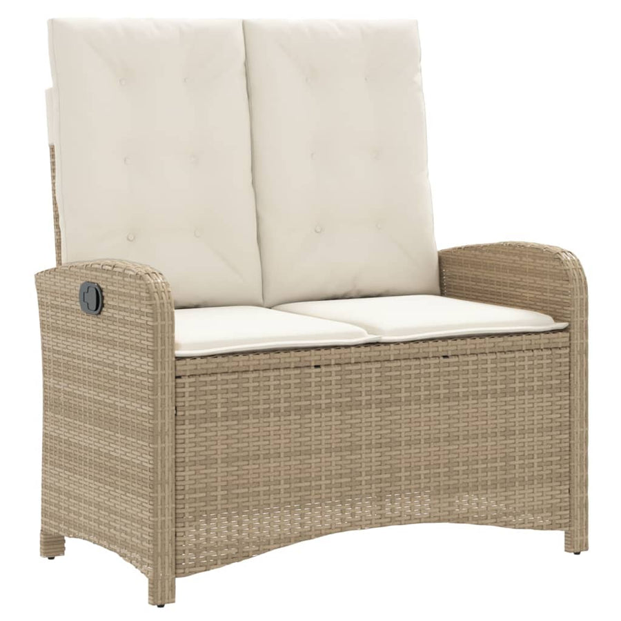 4-Delige Tuinset Met Kussens Poly Rattan Beige