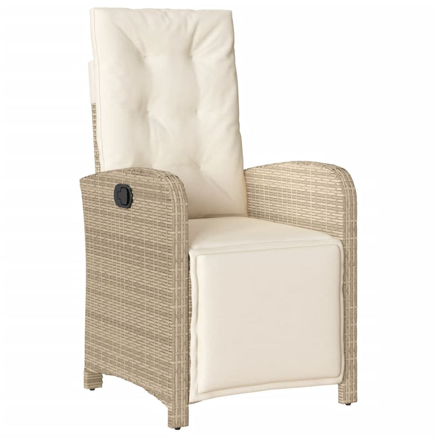 4-Delige Tuinset Met Kussens Poly Rattan Beige