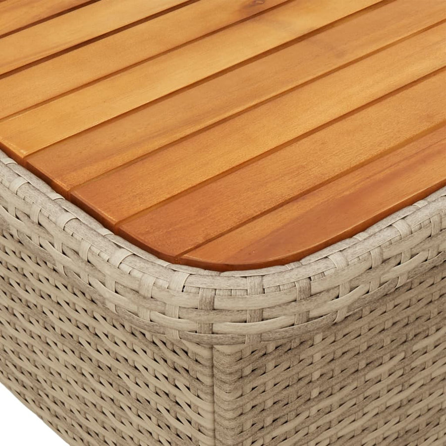4-Delige Tuinset Met Kussens Poly Rattan Beige