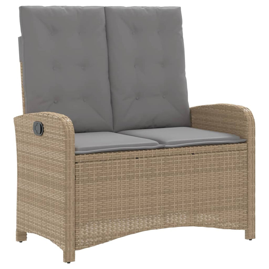 4-Delige Tuinset Met Kussens Poly Rattan Beige