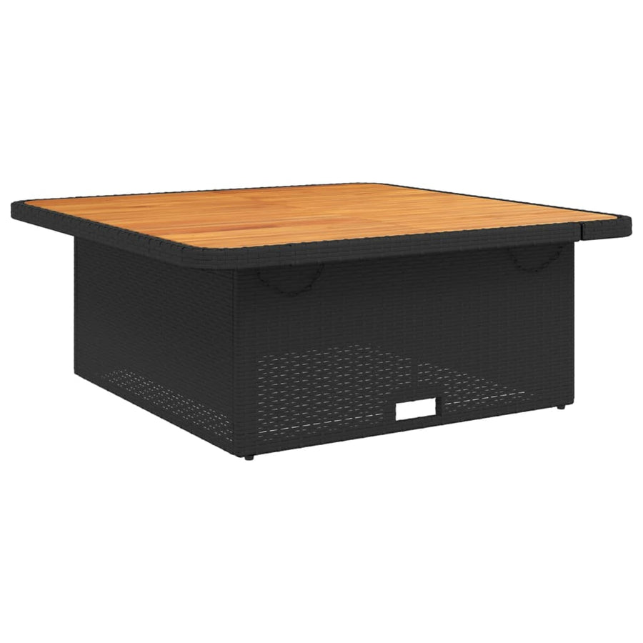 5-Delige Tuinset Met Kussens Poly Rattan Zwart