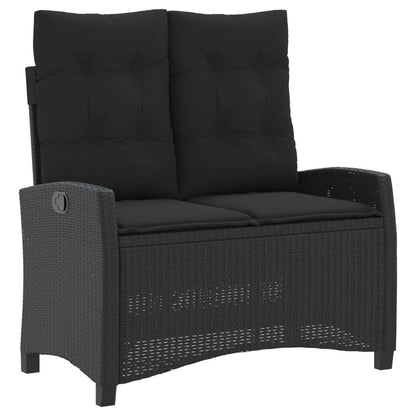 4-Delige Tuinset Met Kussens Poly Rattan Zwart