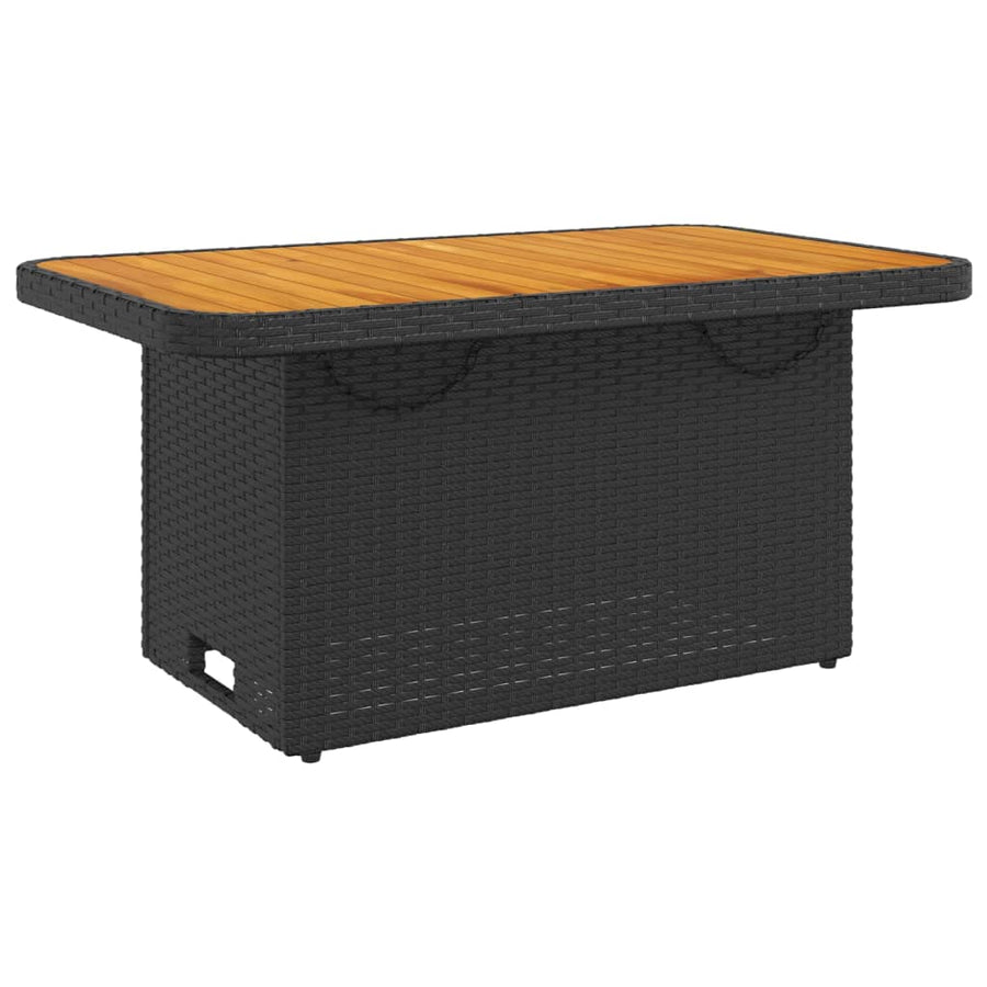 4-Delige Tuinset Met Kussens Poly Rattan Zwart
