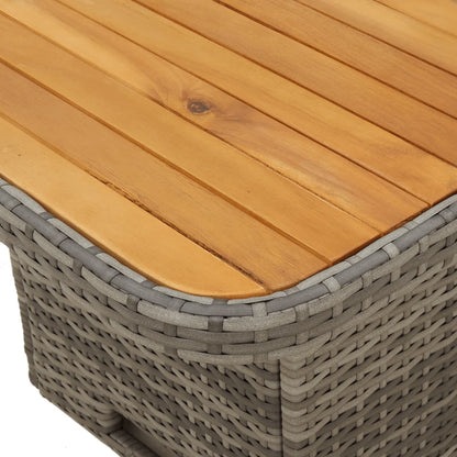 4-Delige Tuinset Met Kussens Poly Rattan Grijs
