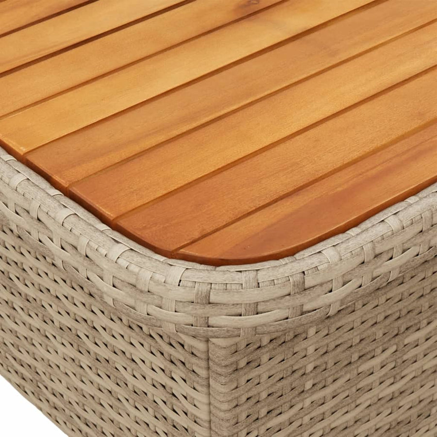 2-Delige Tuinset Met Kussens Poly Rattan Beige