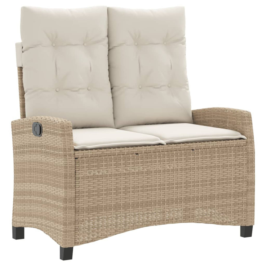 4-Delige Tuinset Met Kussens Poly Rattan Beige