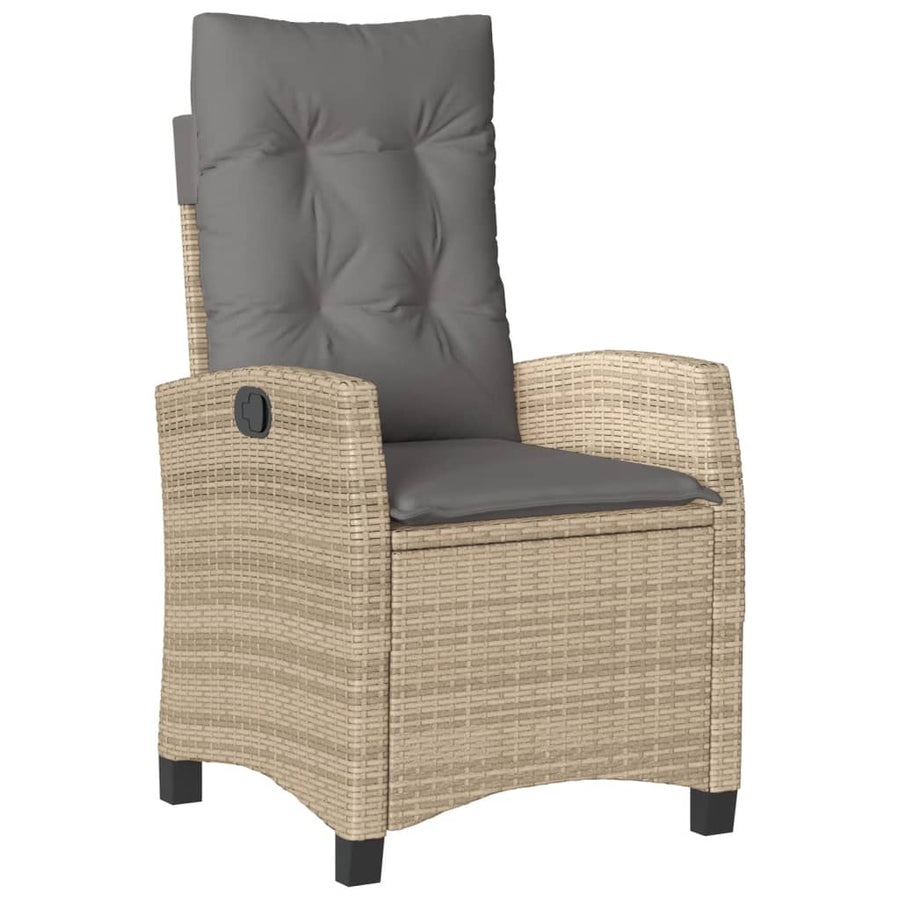 4-Delige Tuinset Met Kussens Poly Rattan Beige