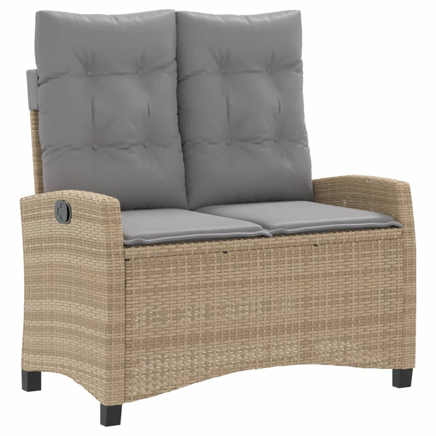 4-Delige Tuinset Met Kussens Poly Rattan Beige