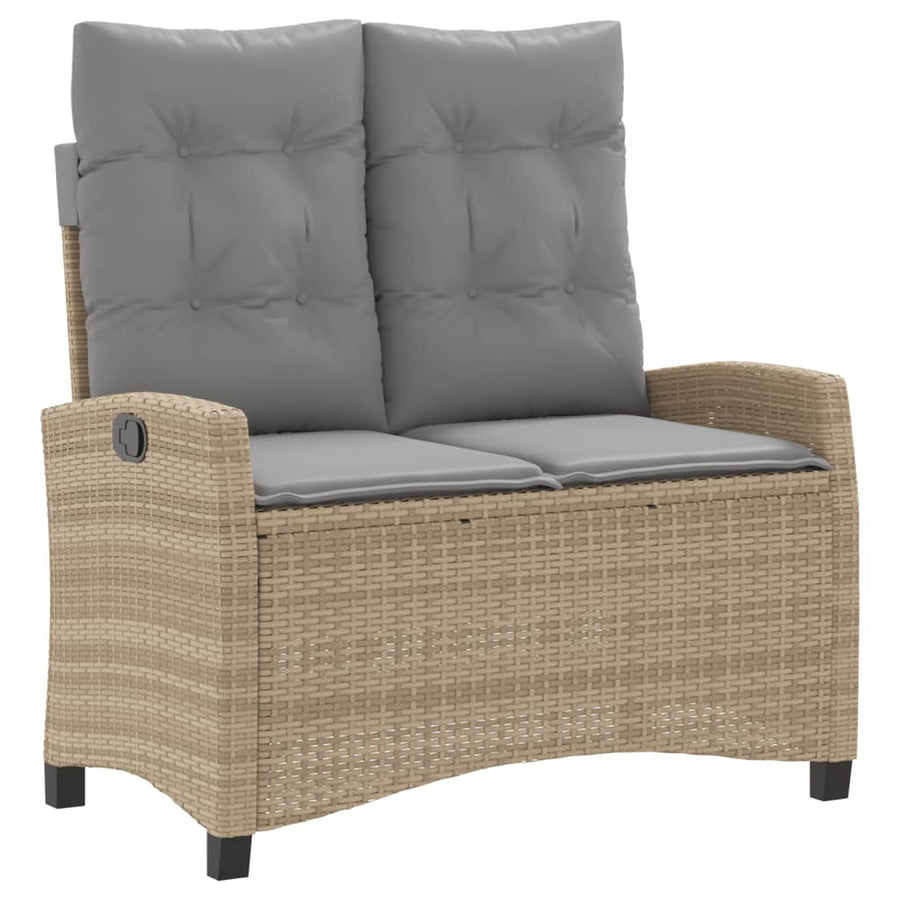 4-Delige Tuinset Met Kussens Poly Rattan Beige