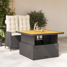 2-Delige Tuinset Met Kussens Poly Rattan Zwart
