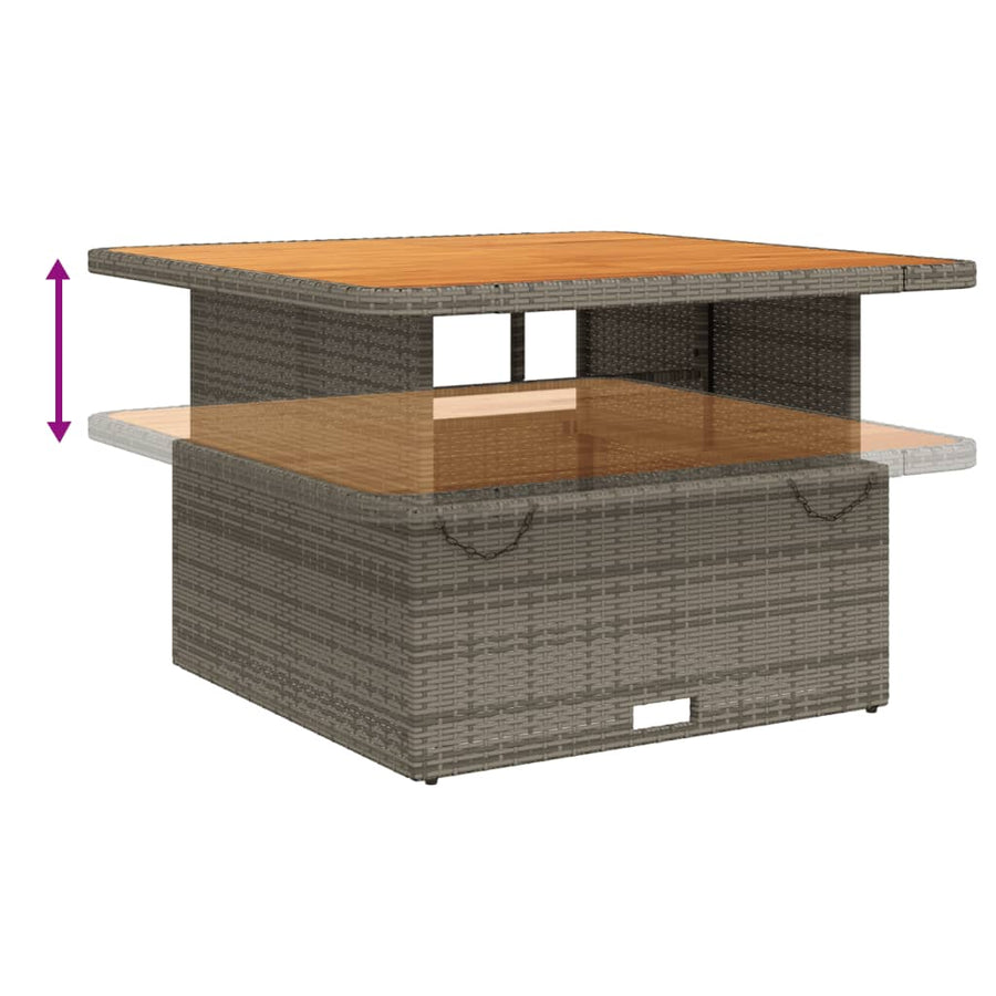 2-Delige Tuinset Met Kussens Poly Rattan Grijs