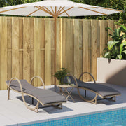 Ligstoelen 2 st poly rattan beige 60x199x42 cm
