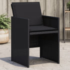 Tuinstoelen 4 st poly rattan zwart