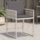 Tuinstoelen 4 stuks poly rattan lichtgrijs