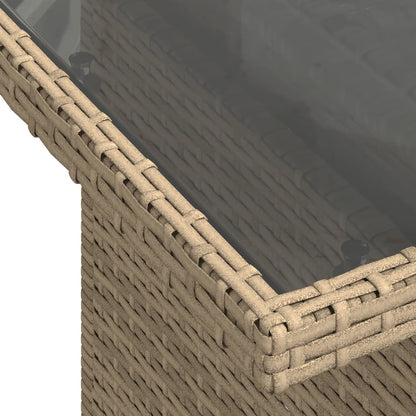 8-delige Loungeset met kussens poly rattan beige