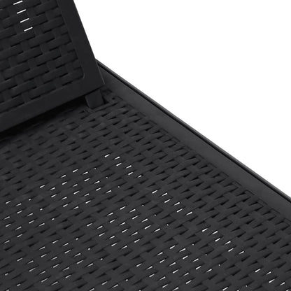 Ligbed 159x57x83,5 cm polypropeen zwart