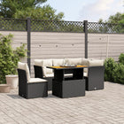 Loungeset 5-delig poly rattan zwart