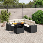Loungeset 6-delig poly rattan zwart