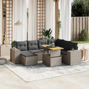 Loungeset 8-delig poly rattan grijs
