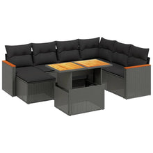 8-Delige Loungeset Met Kussens Poly Rattan Zwart