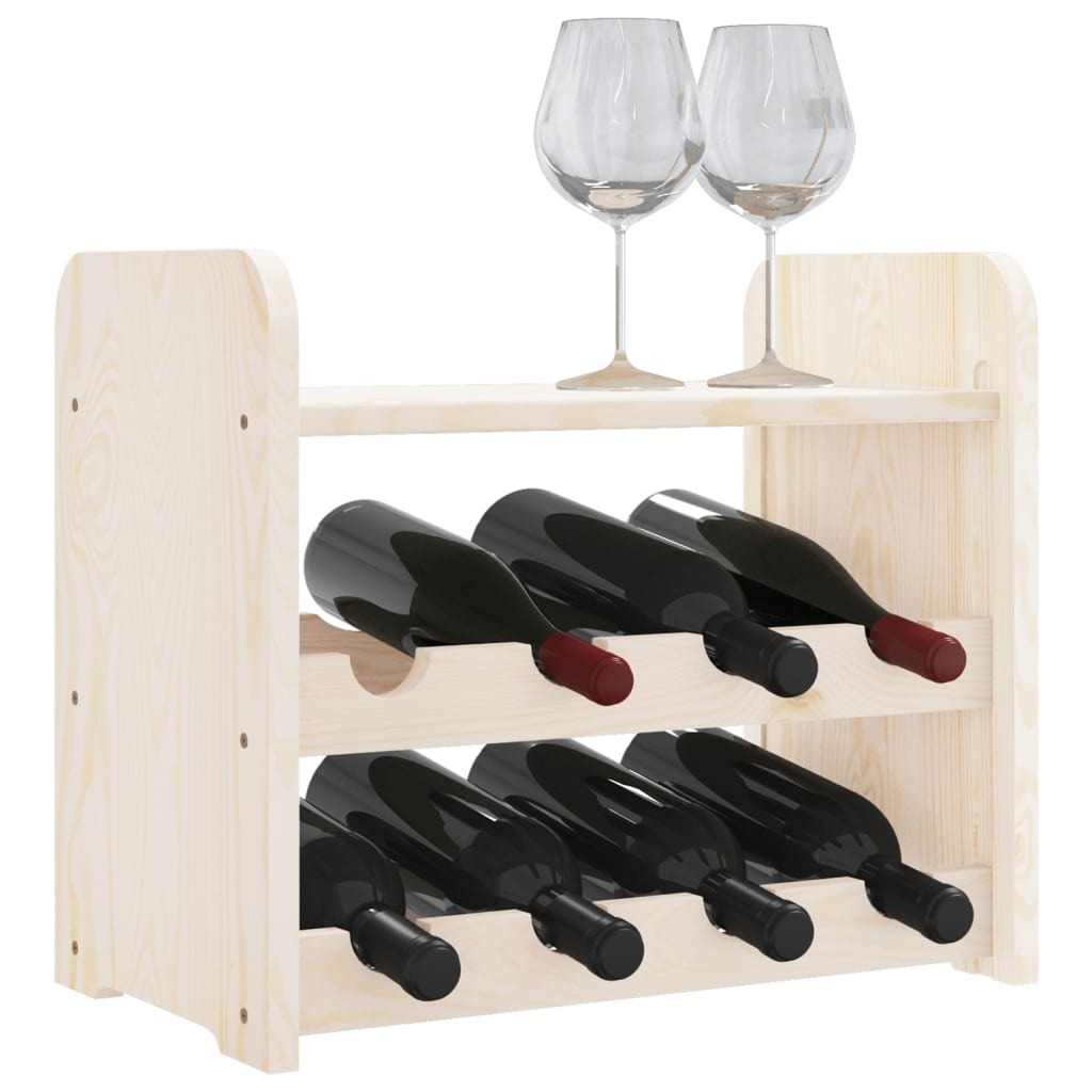Wijnrek met bovenblad 43x25x37 cm massief grenenhout