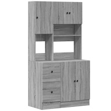 Keukenkast 95x50x180 cm bewerkt hout grijs sonoma eiken