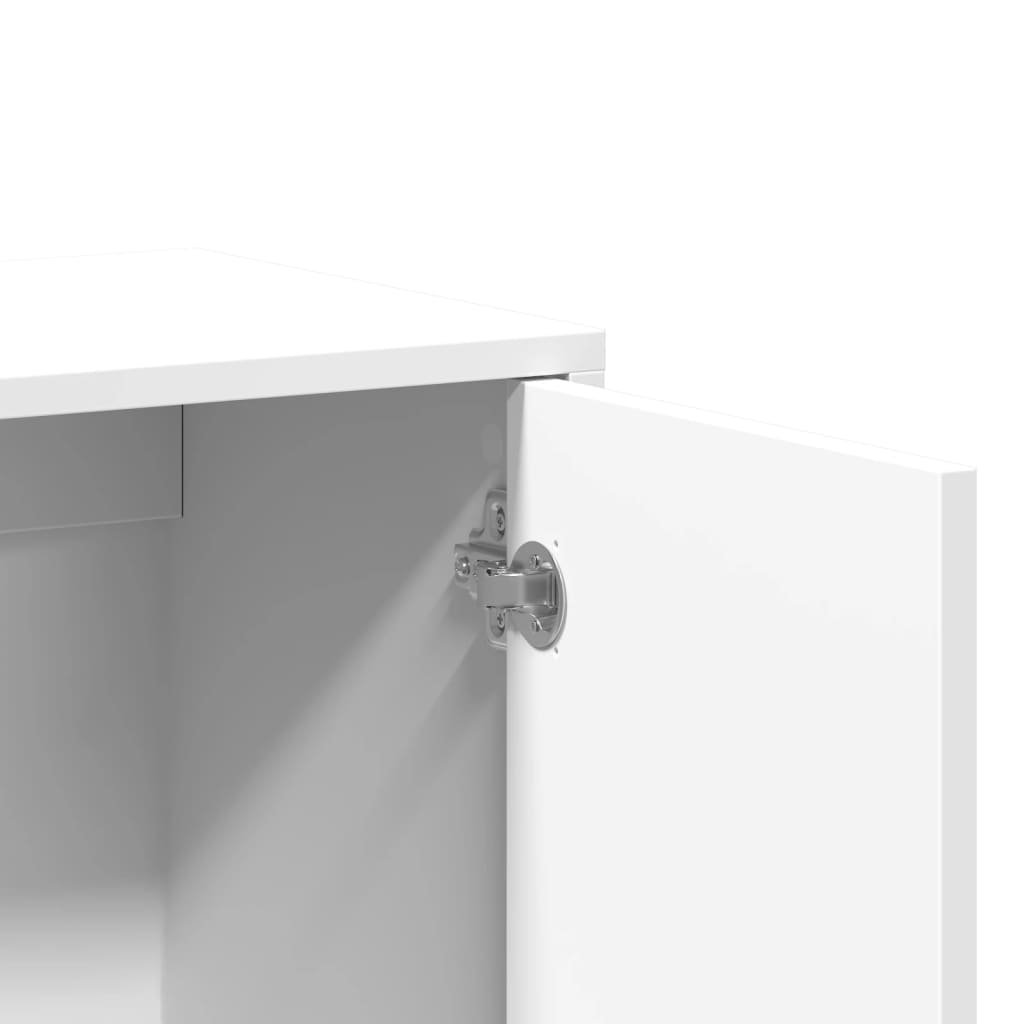 Dressoirs 2 st 60x31x70 cm bewerkt hout wit