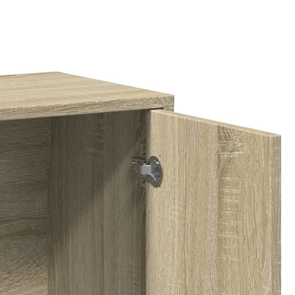 Dressoirs 2 st 60x31x70 cm bewerkt hout sonoma eikenkleurig
