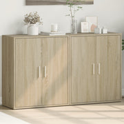 Dressoir 60x31x70 cm bewerkt hout sonoma eiken (2 stuks)