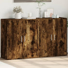 2 Sideboards 60x31x70 cm engineered wood smoked oak