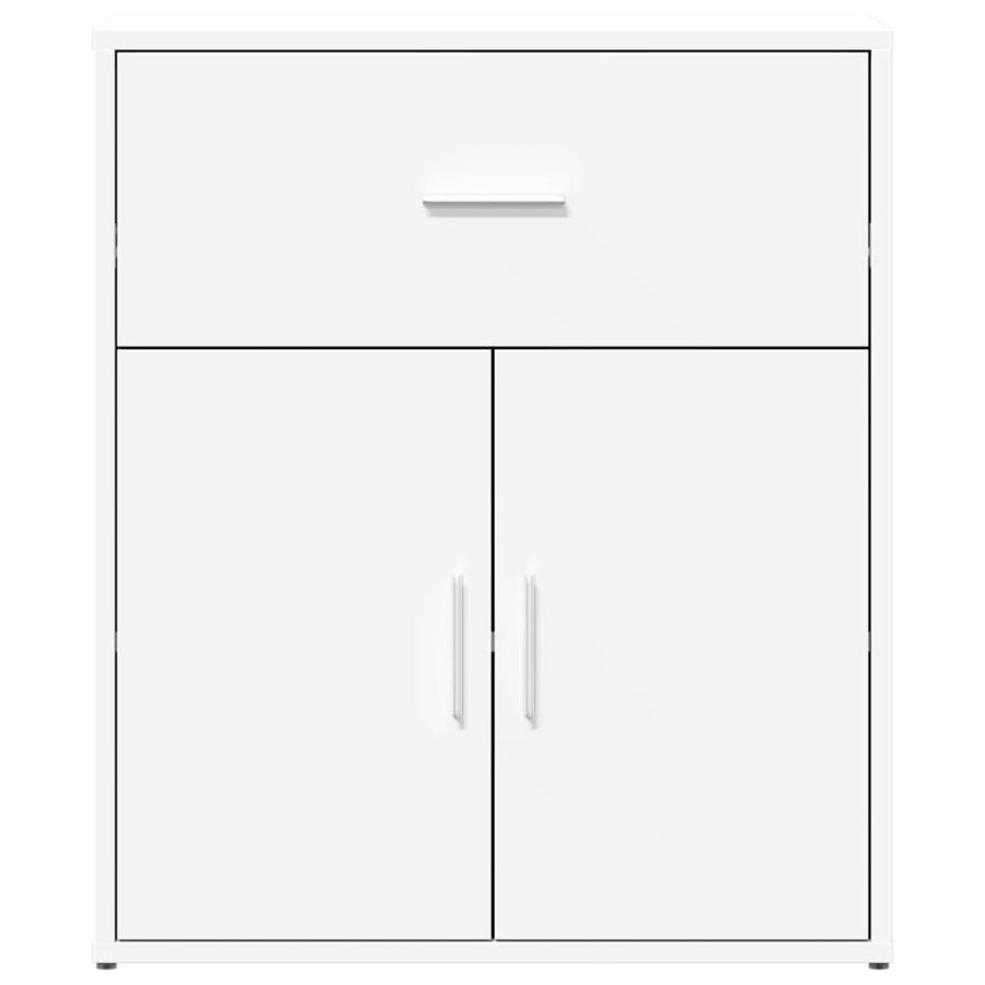 Dressoirs 2 st 60x31x70 cm bewerkt hout wit