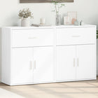Sideboards 2 pcs 60x31x70 cm carved wood white