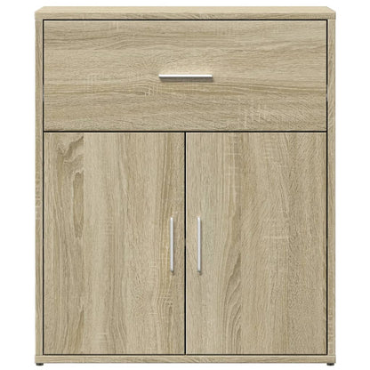 Dressoirs 2 st 60x31x70 cm bewerkt hout sonoma eikenkleurig