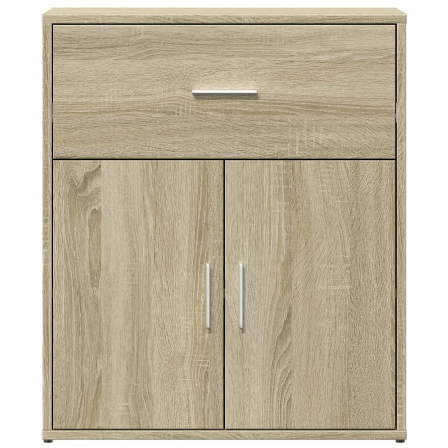 Dressoirs 2 st 60x31x70 cm bewerkt hout sonoma eikenkleurig