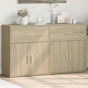 Dressoirs 2 st 60x31x70 cm bewerkt hout
