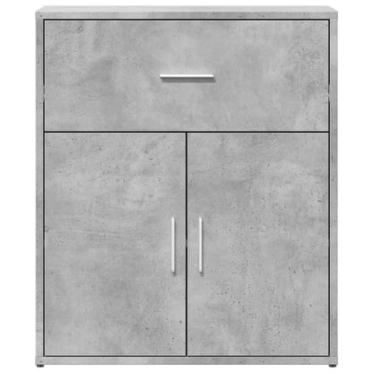 Dressoirs 2 st 60x31x70 cm bewerkt hout betongrijs
