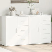 Dressoir 60x31x70 cm bewerkt hout wit (2 stuks)