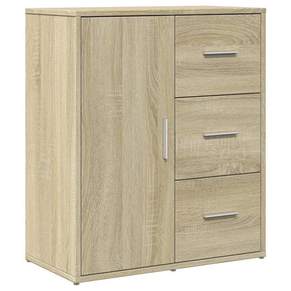 Dressoirs 2 st 60x31x70 cm bewerkt hout sonoma eikenkleurig